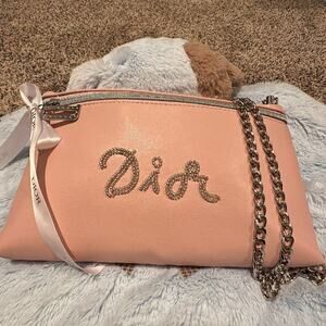 Dior crossbody pouch with aftermarket silver chain included!
